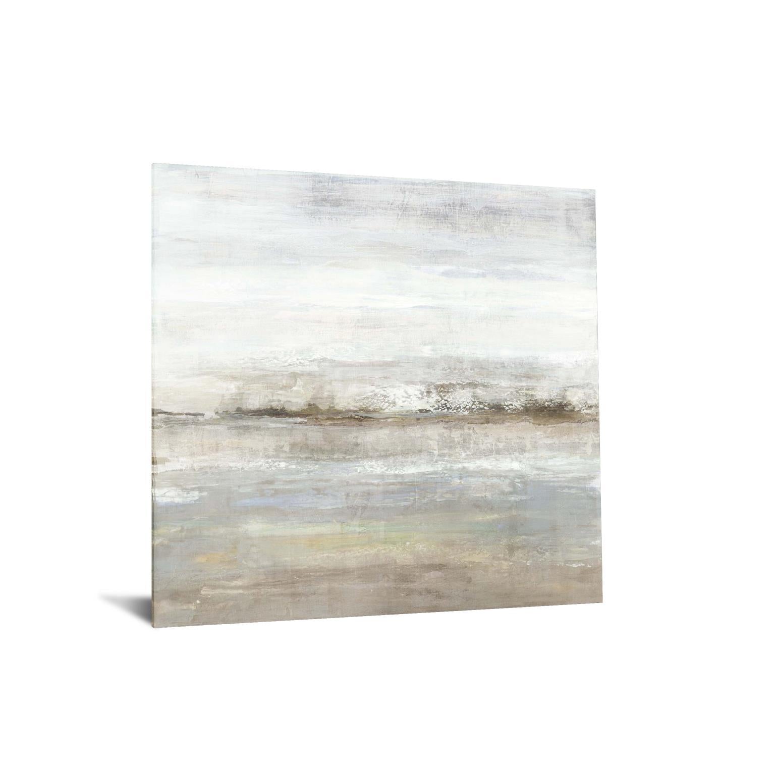 Floating Tempered Glass With Foil Mist - Gray Classy Art