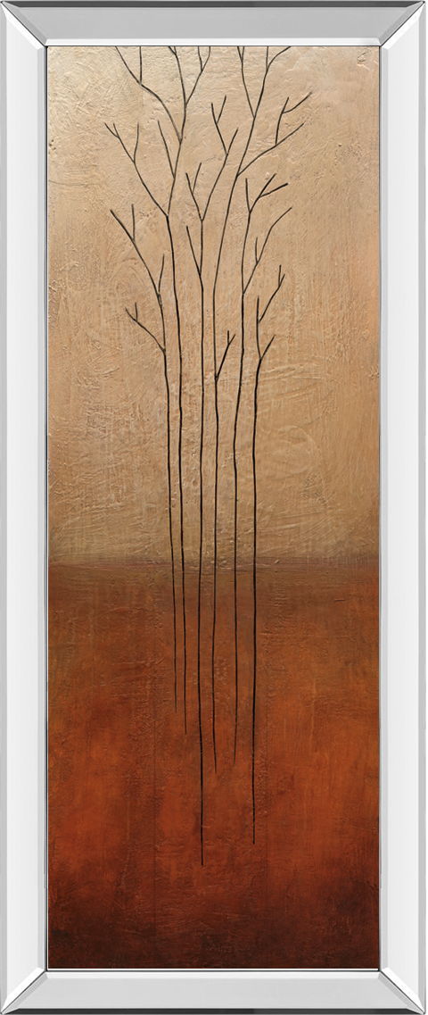 Branch Rouge I By Eve - Mirrored Frame Wall Art - Dark Brown Classy Art