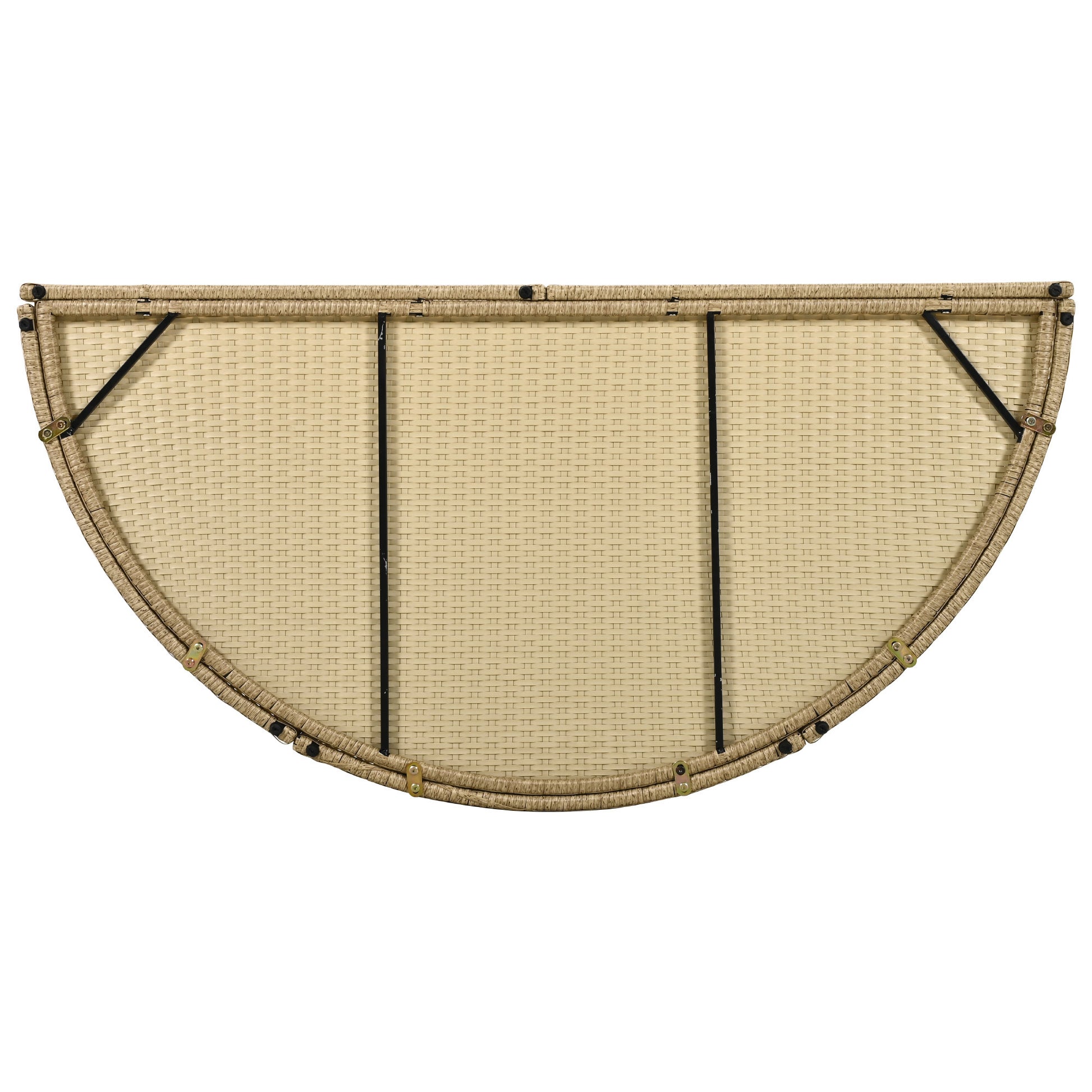 Outdoor Patio Daybed Wicker Rattan Double Daybed Round Sofa Furniture Set with Retractable Canopy, 4 Pillows for Lawn Garden Backyard Porch Pool, Beige House to Home Furnishings LLC