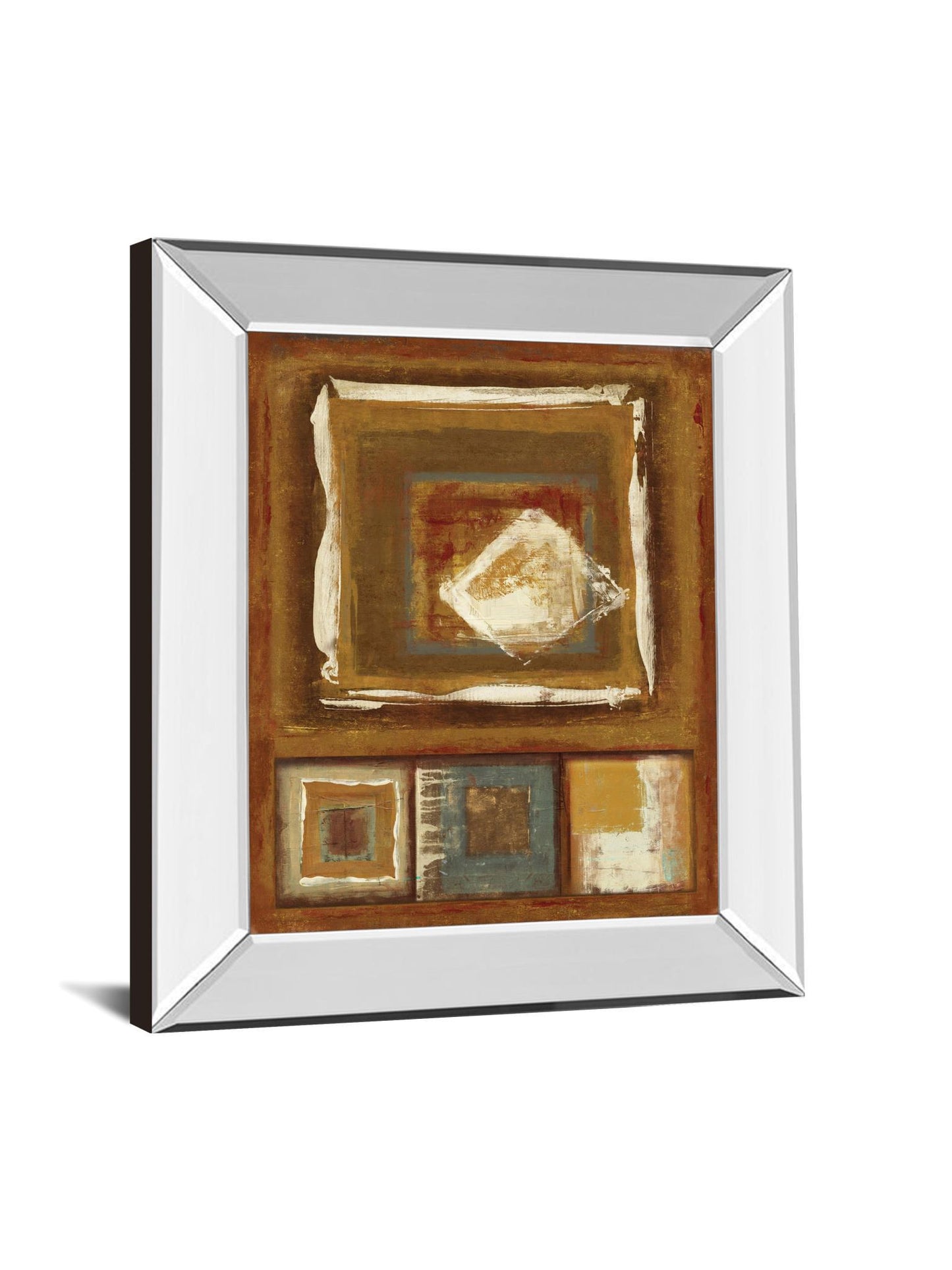 White Diamond By Jenny Siekmann - Mirror Framed Print Wall Art - Bronze Classy Art