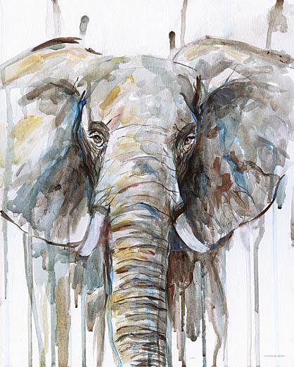 Drippy Elephant By Kamdon Kreations - Gray Classy Art