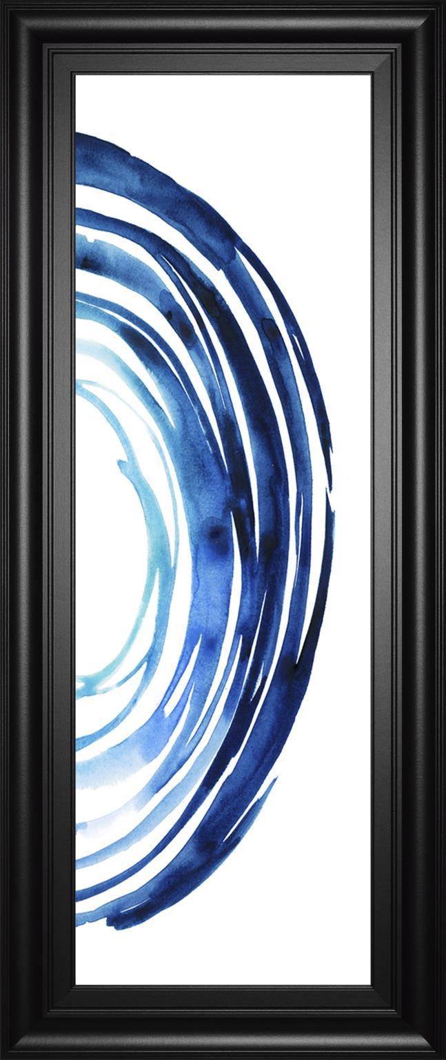 18x42 Blue Vortex II By Grace Popp - Blue Classy Art