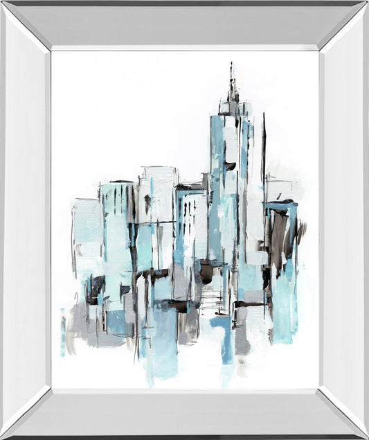 Blue City I By Ethan Harper - Light Blue Classy Art