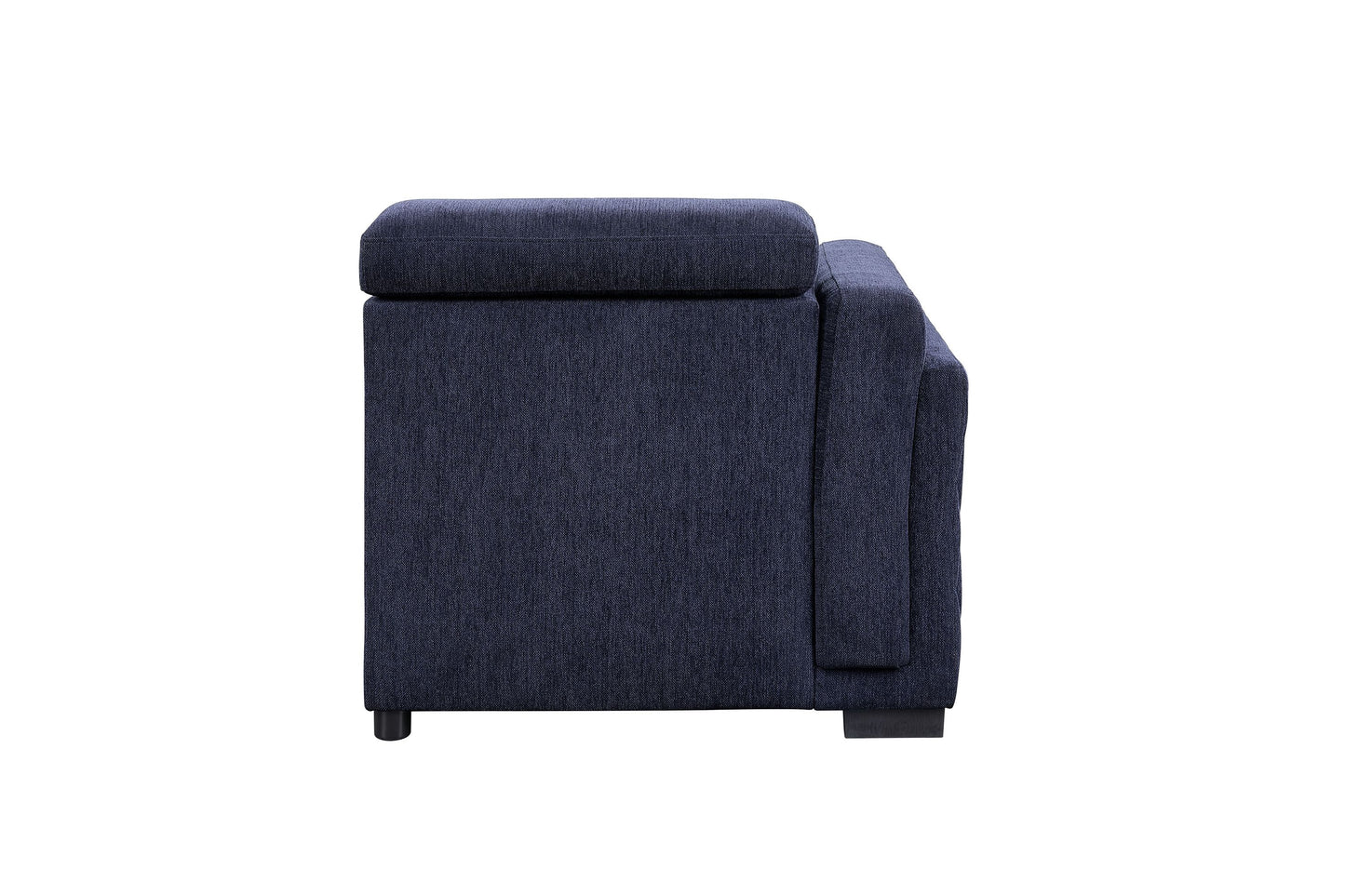 ACME Nekoda Storage Sleeper Sectional Sofa and Ottoman, Navy Blue Fabric 55520 ***(FREE SHIPPING)*** House to Home Furnishings LLC