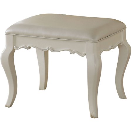 Acme Edalene Vanity Bench in Pearl White 30519 ACME East