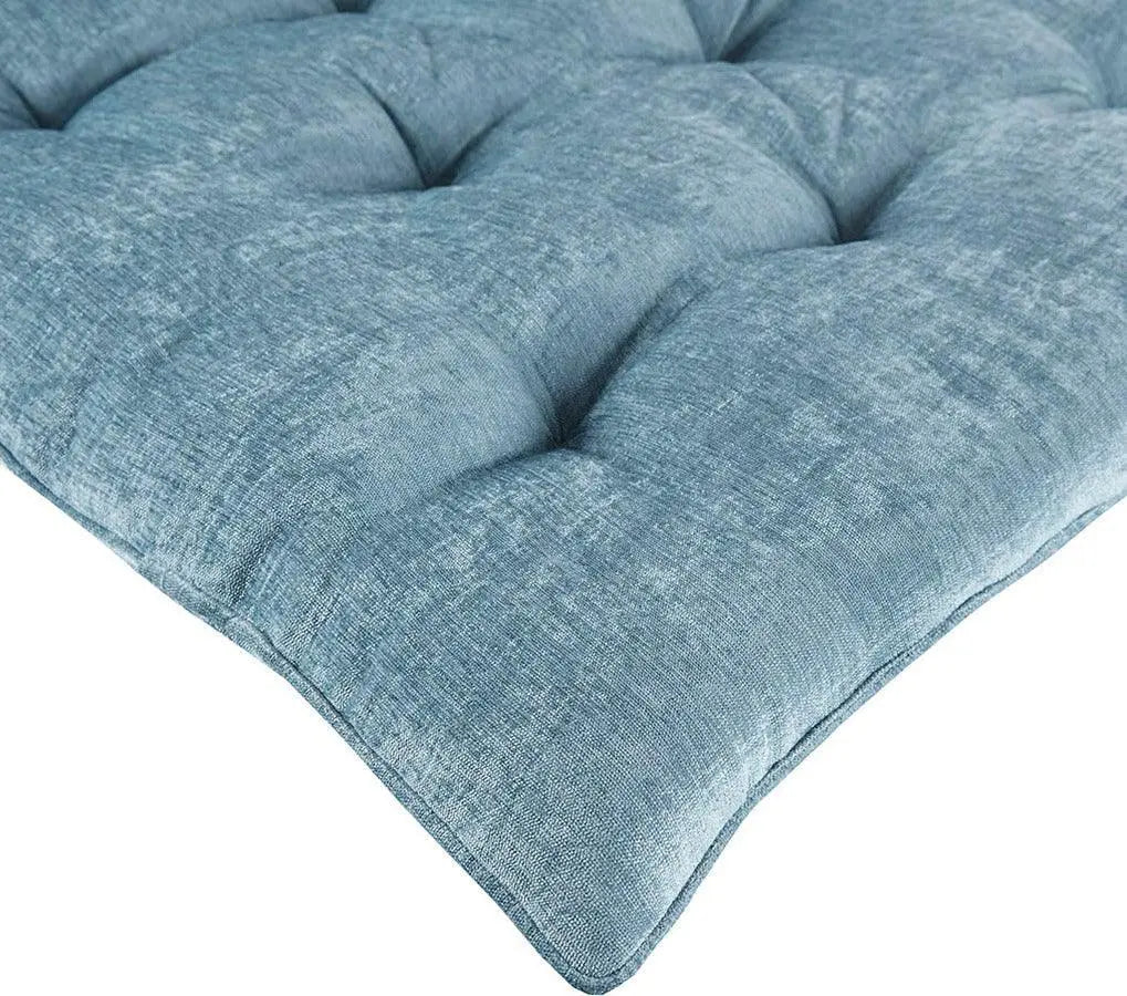 Edelia Poly Chenille Lounge Floor Pillow Cushion Aqua Olliix.com