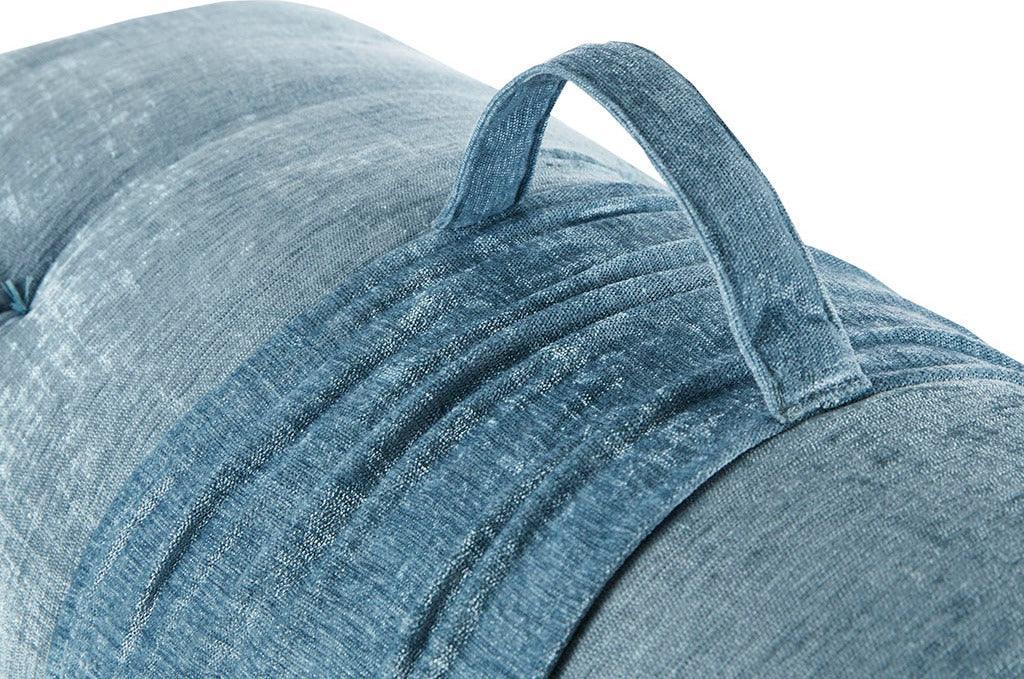 Edelia Poly Chenille Lounge Floor Pillow Cushion Aqua Olliix.com