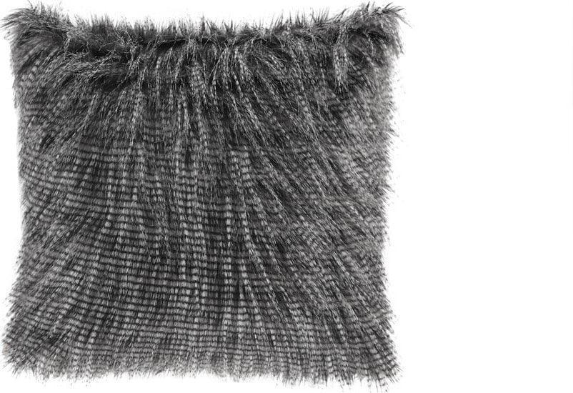 Edina Contemporary Faux Fur Square Pillow 20"W x 20"L Natural Olliix.com