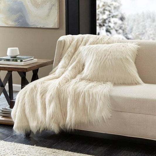 Edina Throw  Ivory