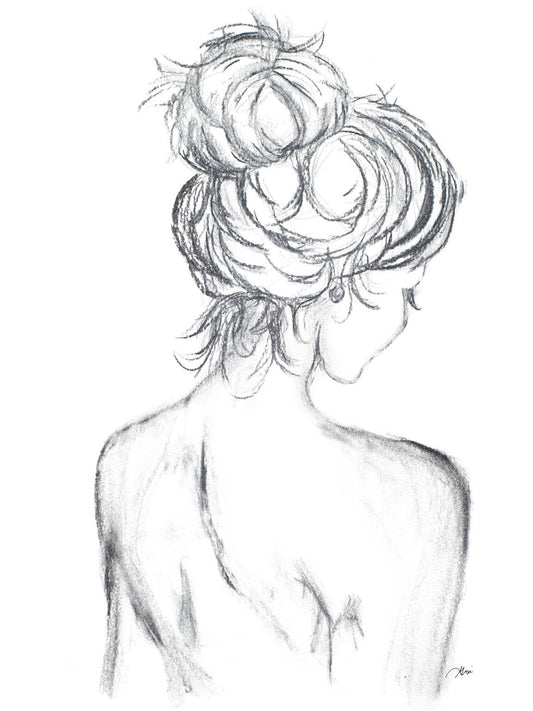 Messy Bun II By Gina Ritter - Gray Classy Art