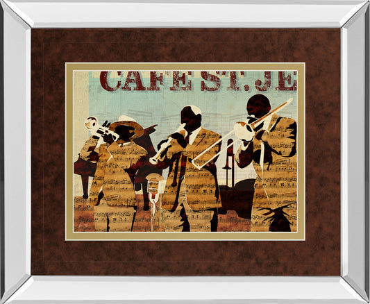 Cafe Saint Jean By Kyle Mosher - Mirror Framed Print Wall Art - Gold Classy Art