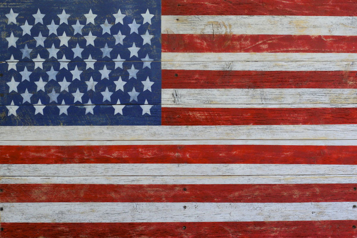 American Flag By Brandi Fitzgerald - Red Classy Art