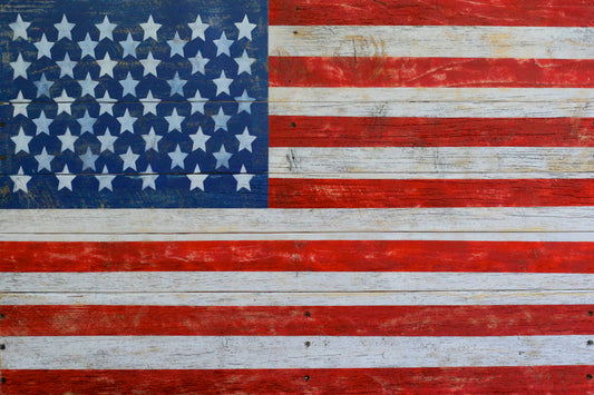 American Flag By Brandi Fitzgerald - Red Classy Art