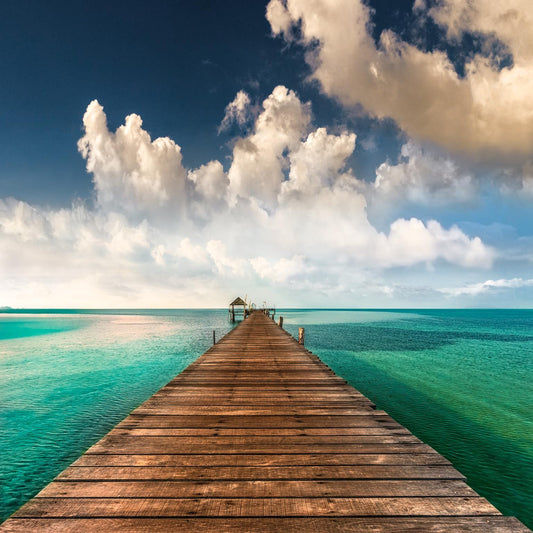 Framed Small - Tropic Blues By Mike Calascibetta - Blue Classy Art