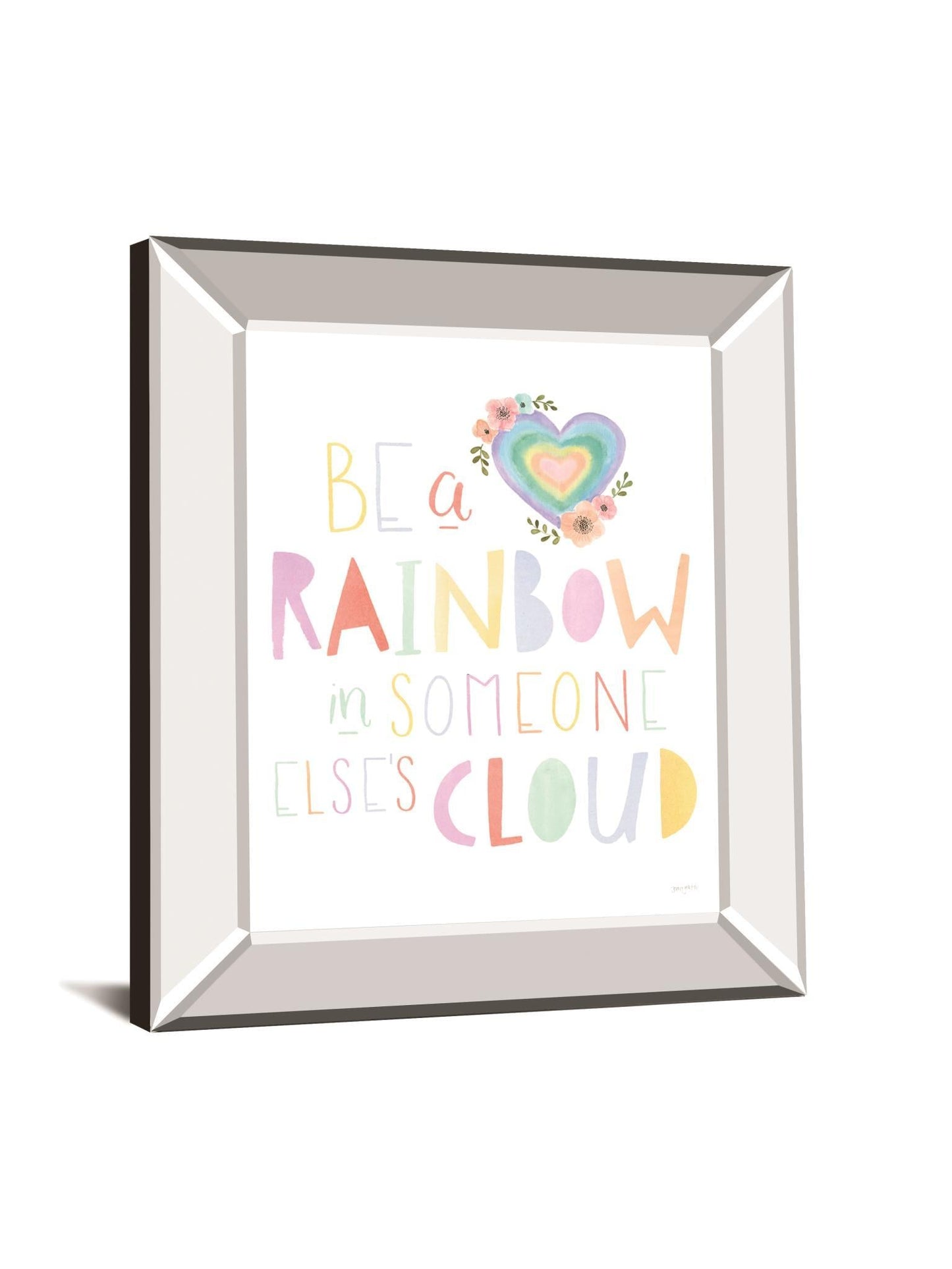 Lets Chase Rainbows II By Jenaya Jackson - Mirror Framed Print Wall Art - White Classy Art