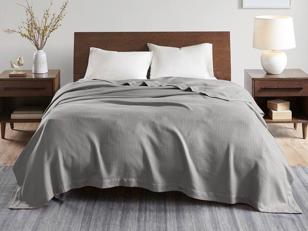 Egyptian Cotton Full | Queen Blanket Gray Olliix.com