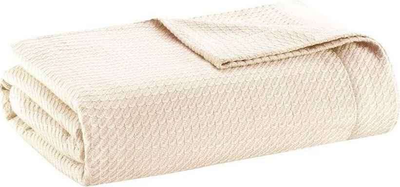 Egyptian Cotton Full | Queen Blanket Ivory Olliix.com