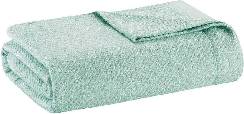 Egyptian Cotton Full | Queen Blanket Seafoam Olliix.com