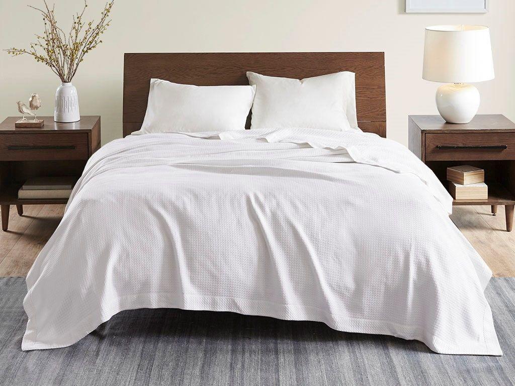 Egyptian Cotton King Blanket White Olliix.com