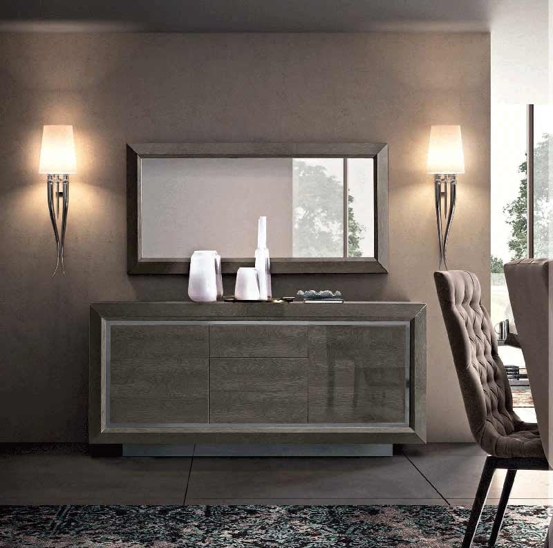 ESF Furniture - Camelgroup Italy 3 Door Wooden Buffet with Mirror - ELITEDT3DWBM ESF Furniture