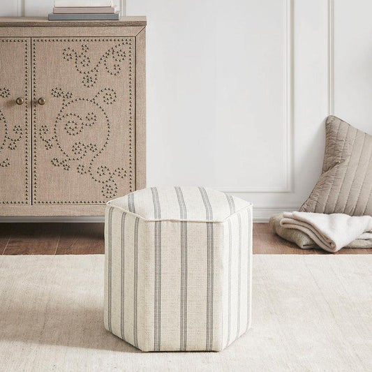 Ellen Farm House Accent Ottoman 18"W x 18"D x 16"H Natural Olliix.com