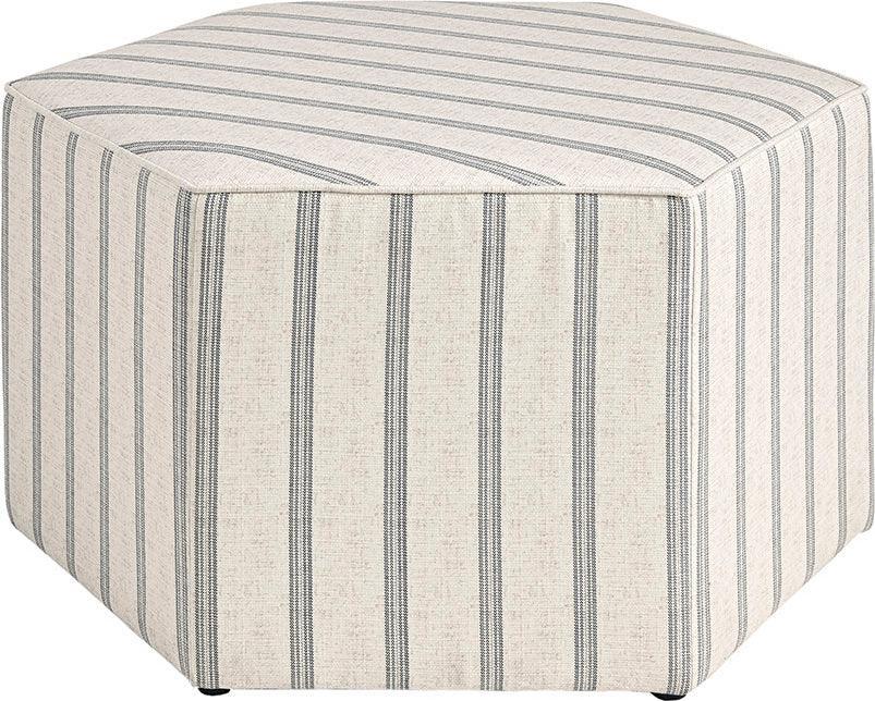 Ellen Farm House Cocktail Ottoman 32"W x 32"D x 18"H Natural Olliix.com