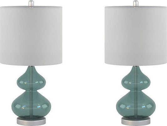 Ellipse Table Lamp Blue (Set of 2) Olliix.com