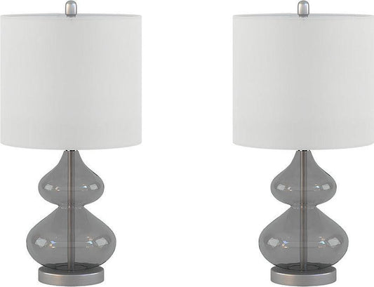 Ellipse Table Lamp Gray (Set of 2) Olliix.com