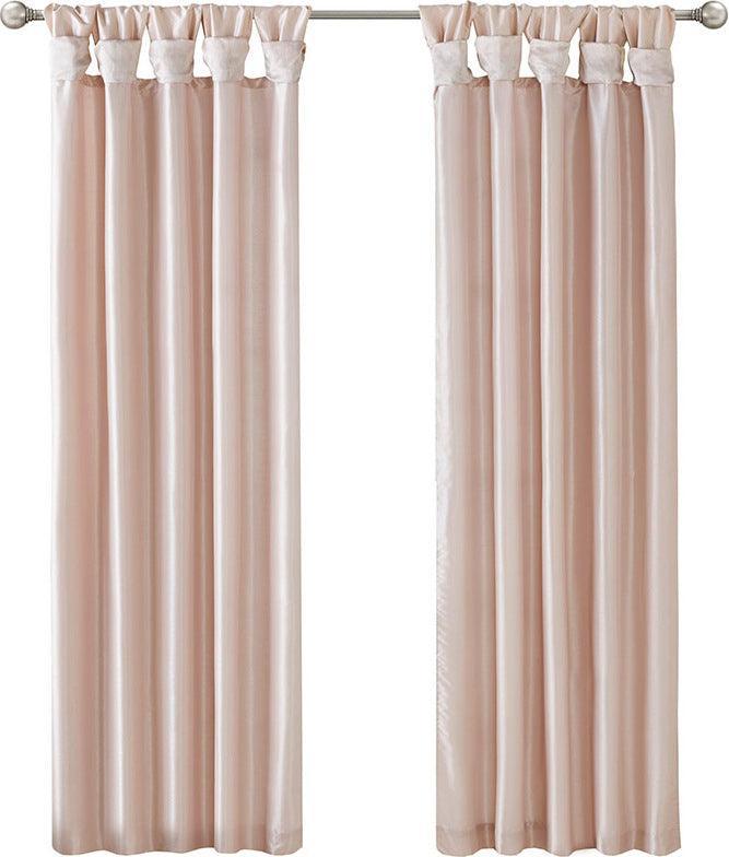 Emilia 108" Twist Tab Window Curtain Collection Blush Olliix.com