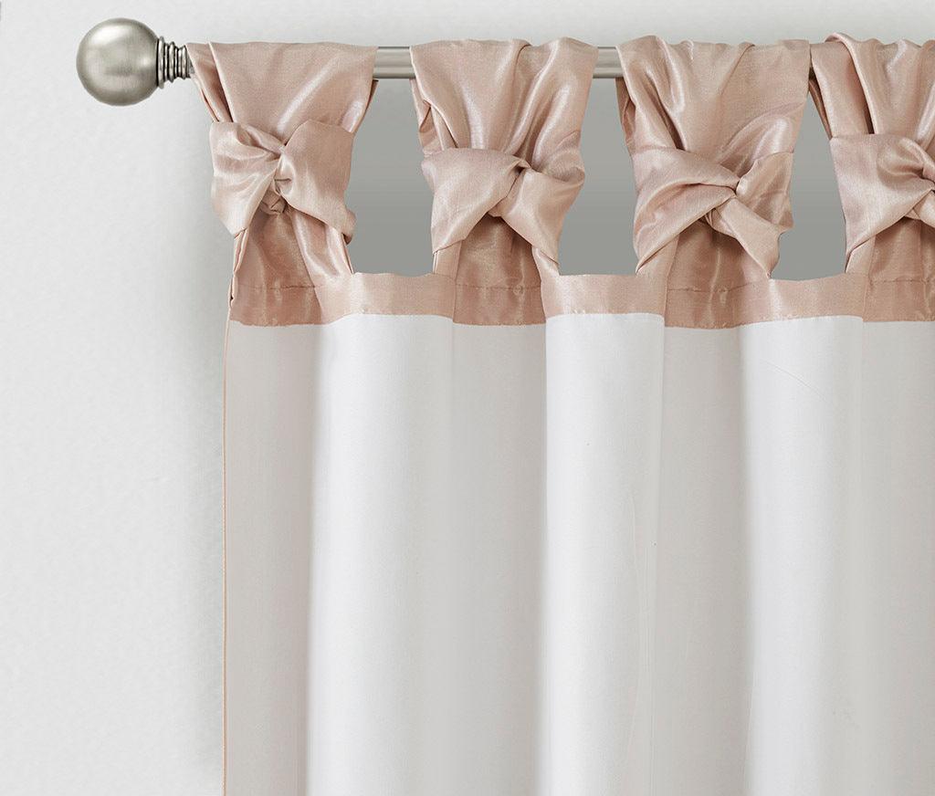 Emilia 108" Twist Tab Window Curtain Collection Blush Olliix.com