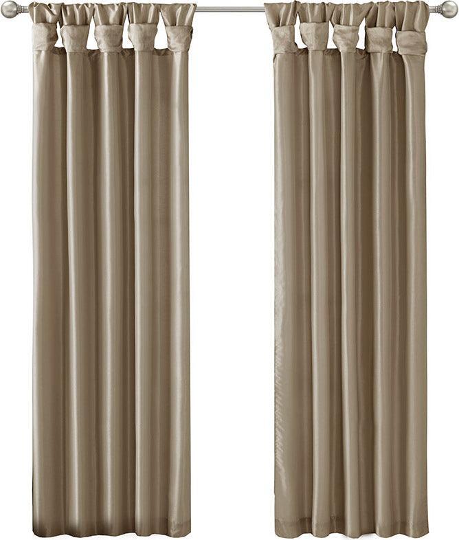 Emilia 108" Twist Tab Window Curtain Collection Pewter Olliix.com