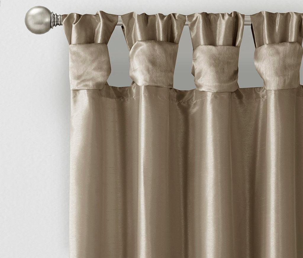 Emilia 108" Twist Tab Window Curtain Collection Pewter Olliix.com