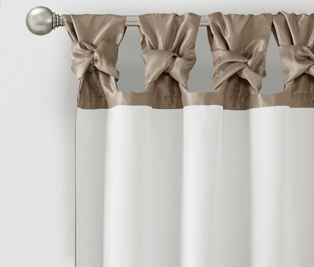 Emilia 108" Twist Tab Window Curtain Collection Pewter Olliix.com