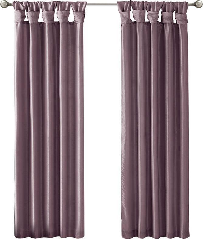 Emilia 108" Twist Tab Window Curtain Collection Purple Olliix.com