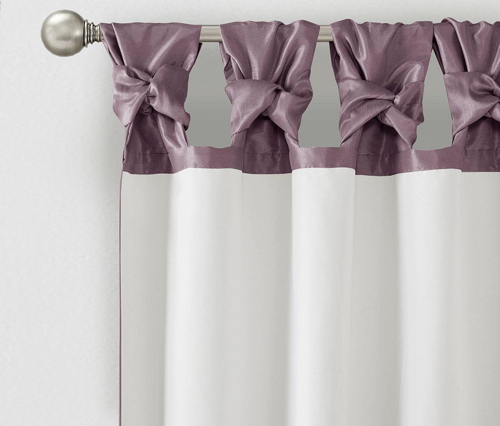 Emilia 108" Twist Tab Window Curtain Collection Purple Olliix.com