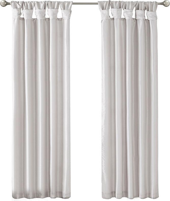 Emilia 108" Twist Tab Window Curtain Collection Silver Olliix.com