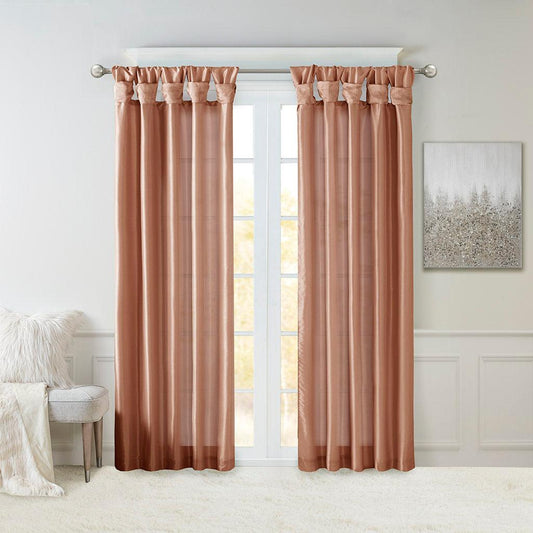 Emilia 108" Twist Tab Window Curtain Collection Spice Olliix.com