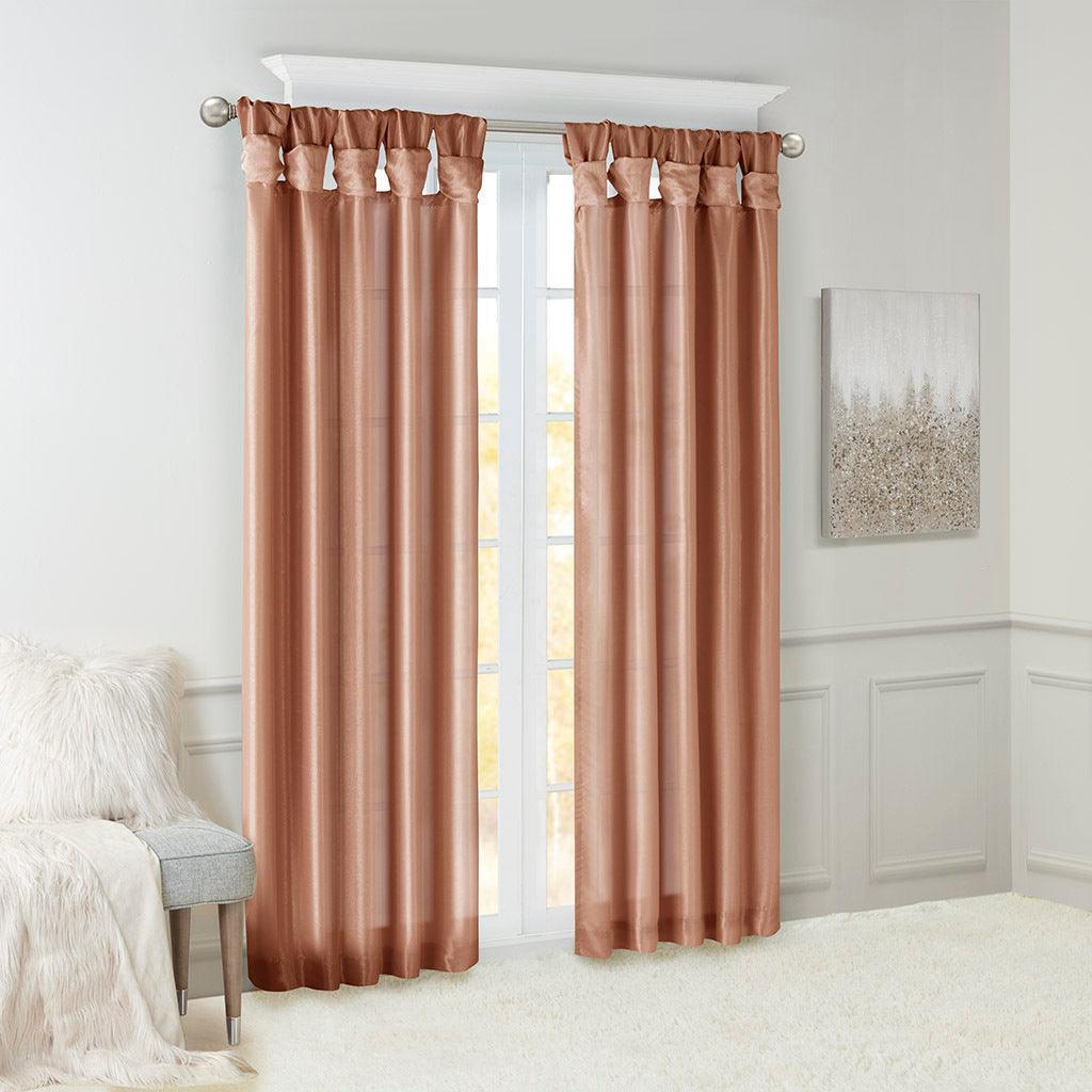 Emilia 108" Twist Tab Window Curtain Collection Spice Olliix.com