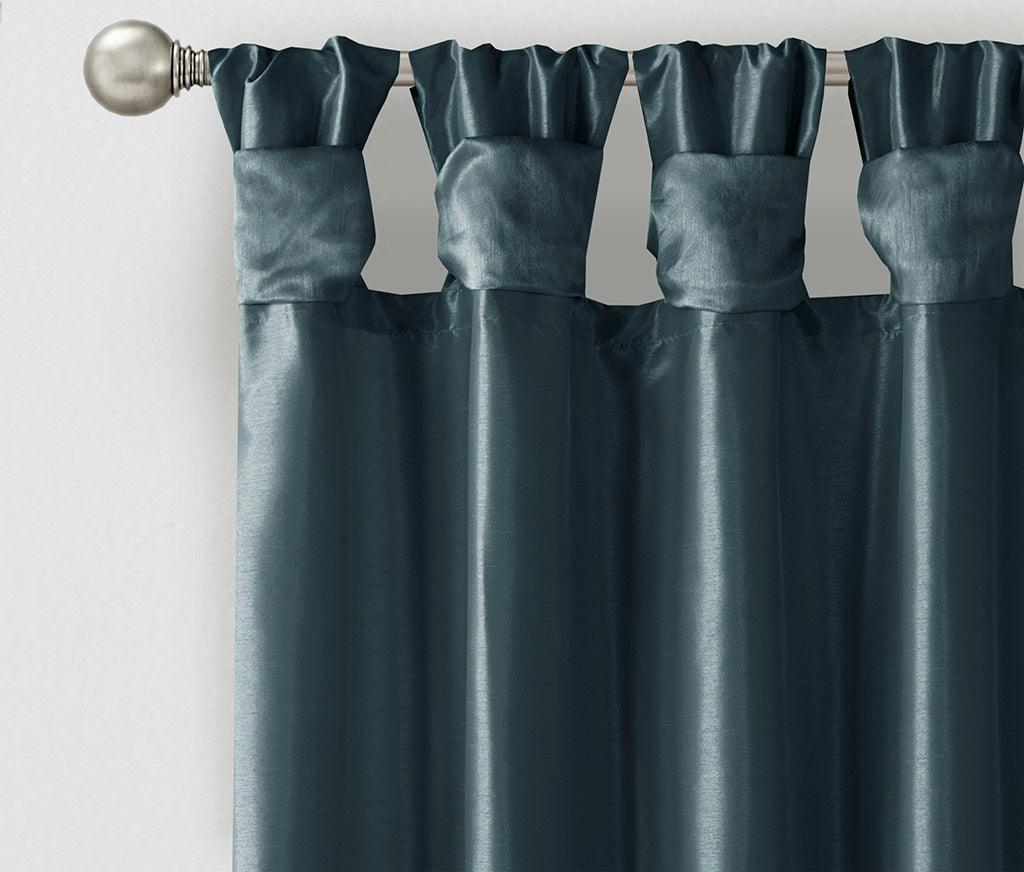 Emilia 108" Twist Tab Window Curtain Collection Teal Olliix.com