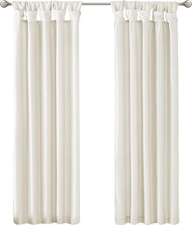 Emilia 108" Twist Tab Window Curtain Collection White Olliix.com