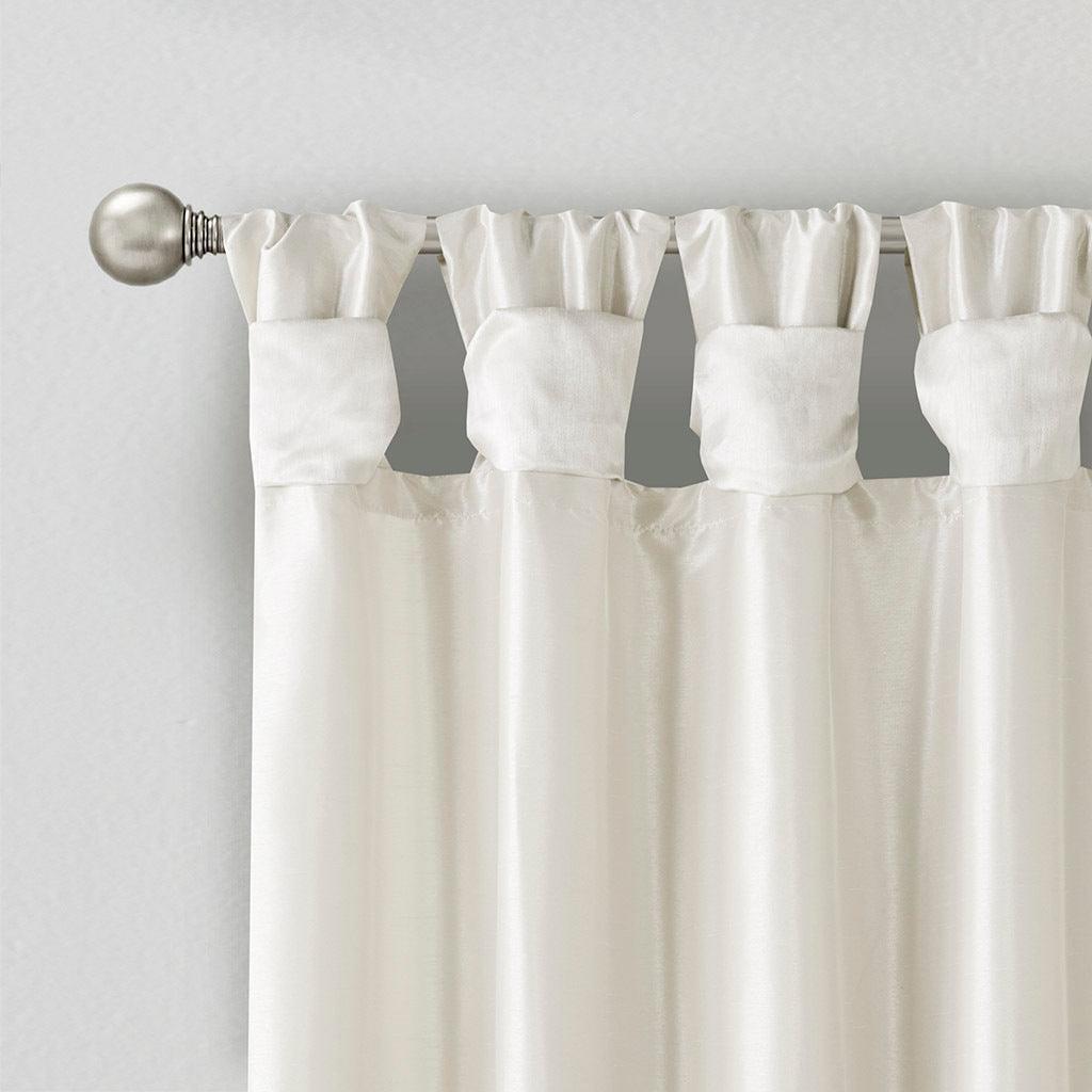 Emilia 108" Twist Tab Window Curtain Collection White Olliix.com