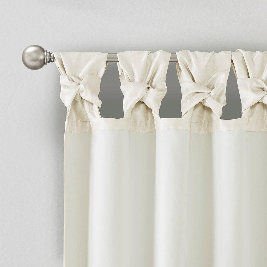 Emilia 108" Twist Tab Window Curtain Collection White Olliix.com