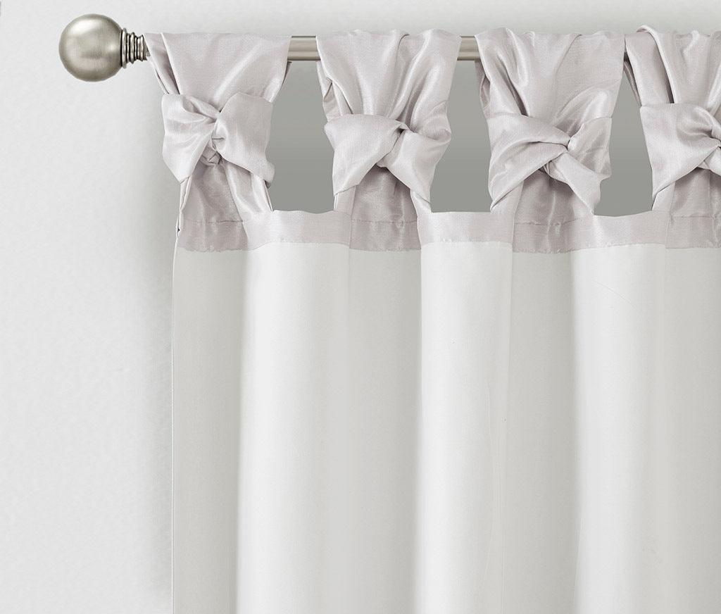 Emilia 120" Twist Tab Window Curtain Collection Silver Olliix.com