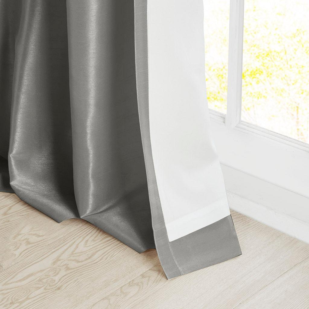 Emilia 84 H Twist Tab Window Curtain Collection Charcoal Olliix.com