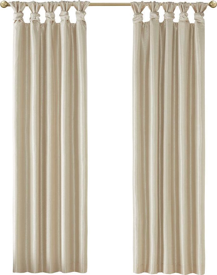 Emilia 84" Twist Tab Window Curtain Champagne Olliix.com