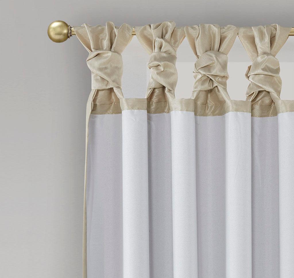 Emilia 84" Twist Tab Window Curtain Champagne Olliix.com