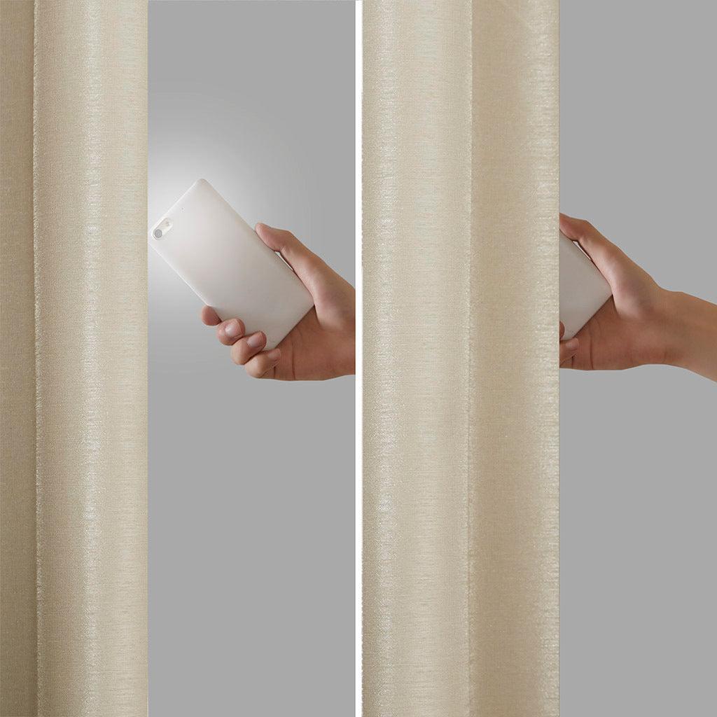 Emilia 84" Twist Tab Window Curtain Champagne Olliix.com