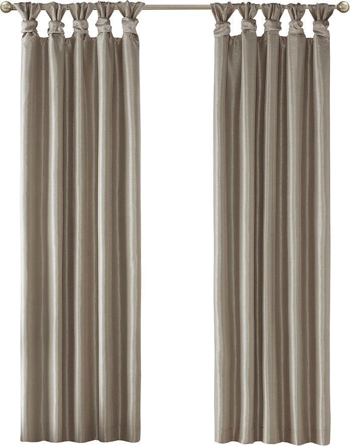 Emilia 84" Twist Tab Window Curtain Collection Pewter Olliix.com