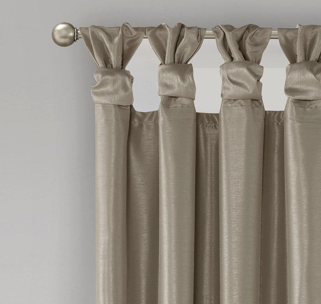 Emilia 84" Twist Tab Window Curtain Collection Pewter Olliix.com