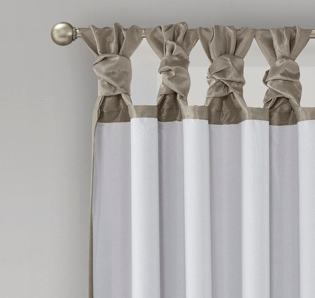 Emilia 84" Twist Tab Window Curtain Collection Pewter Olliix.com